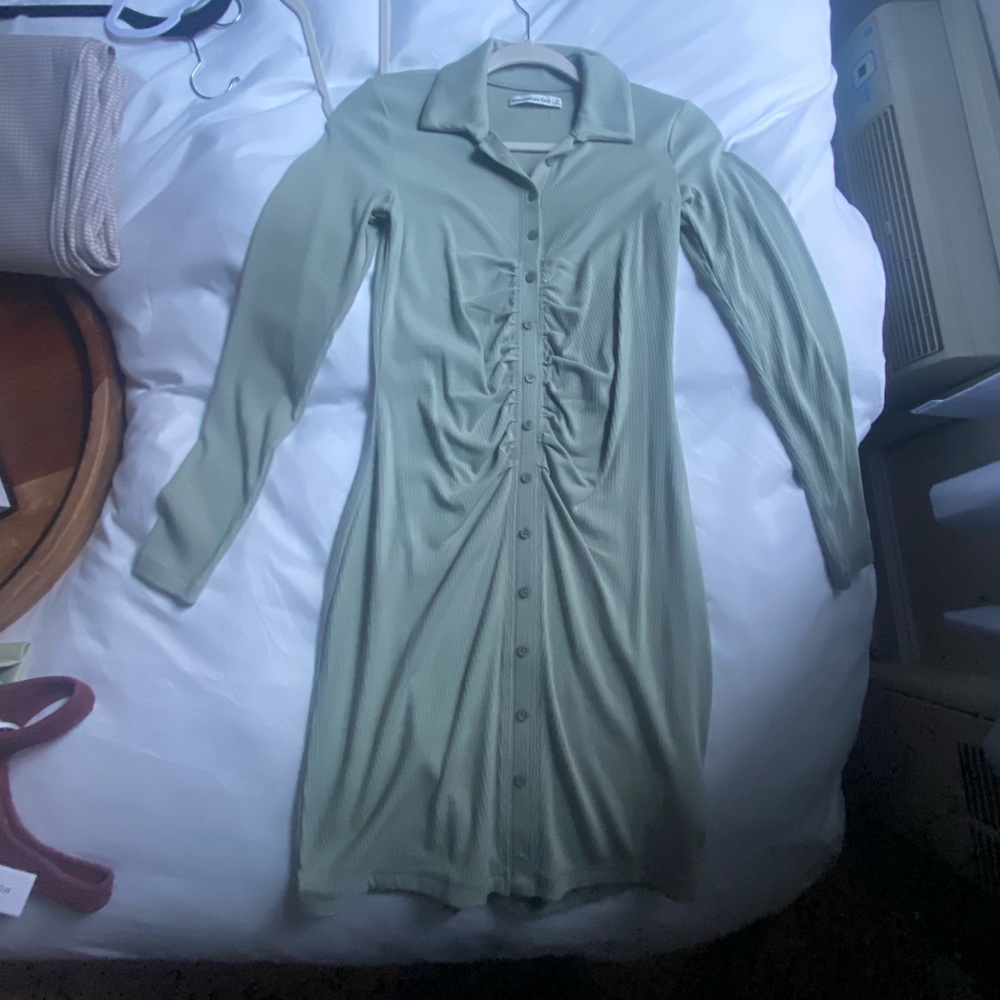 Abercrombie Green Synched Dress